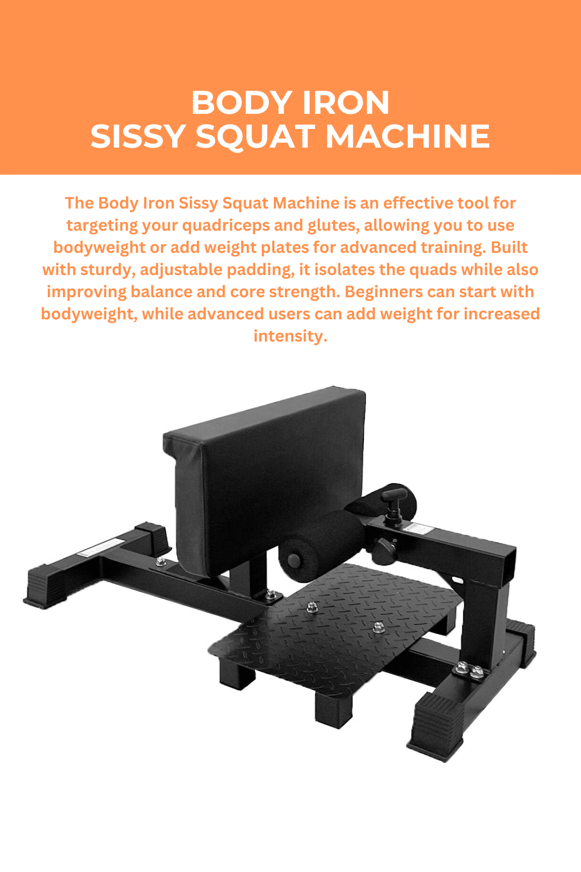 Buy Body Iron Sissy Squat Machine Online World Fitness Australia
