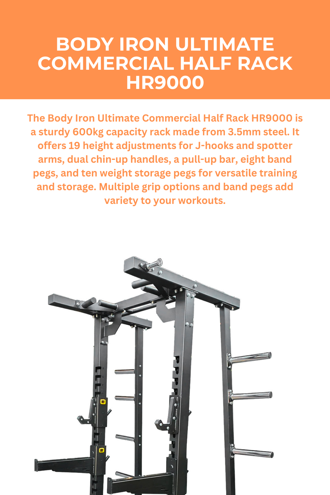 Body Iron Ultimate Commercial Half Rack HR9000