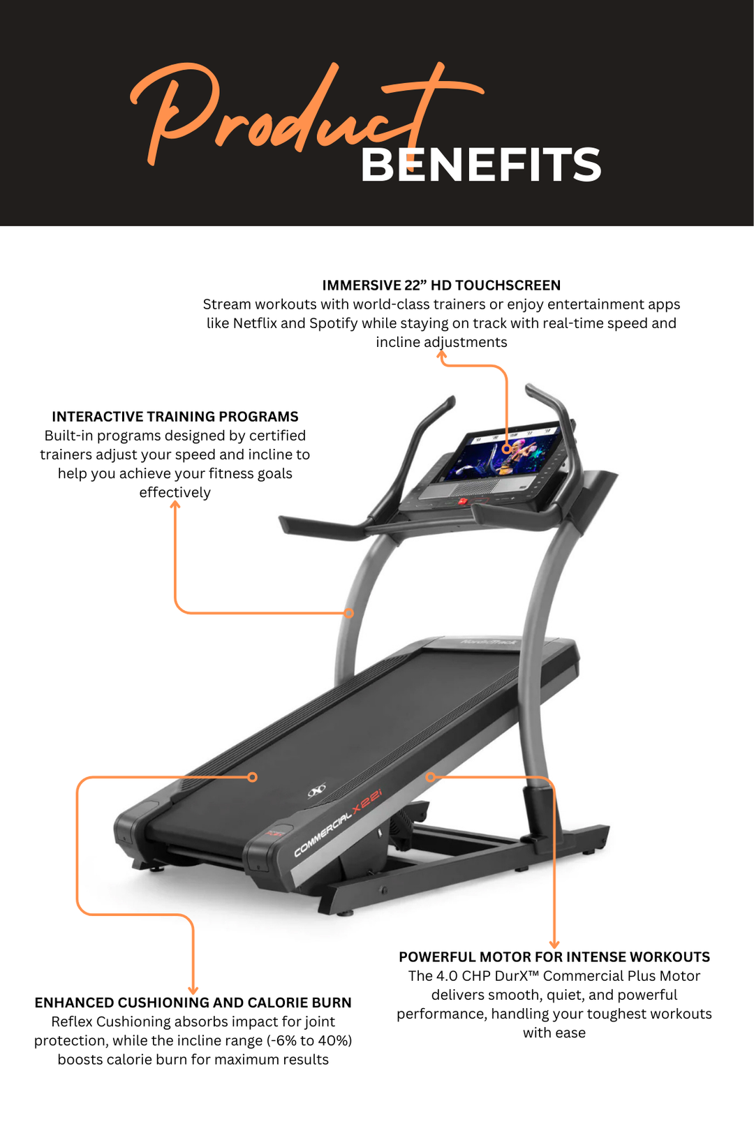 Incline Trainer Nordictrack Screen Netflix NordicTrack X22i