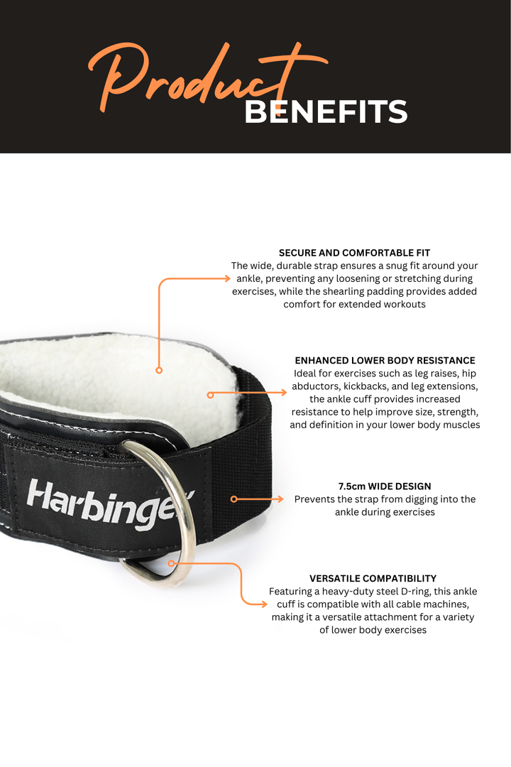 Harbinger Heavy Duty 3 Inch Ankle Cuff Attachment