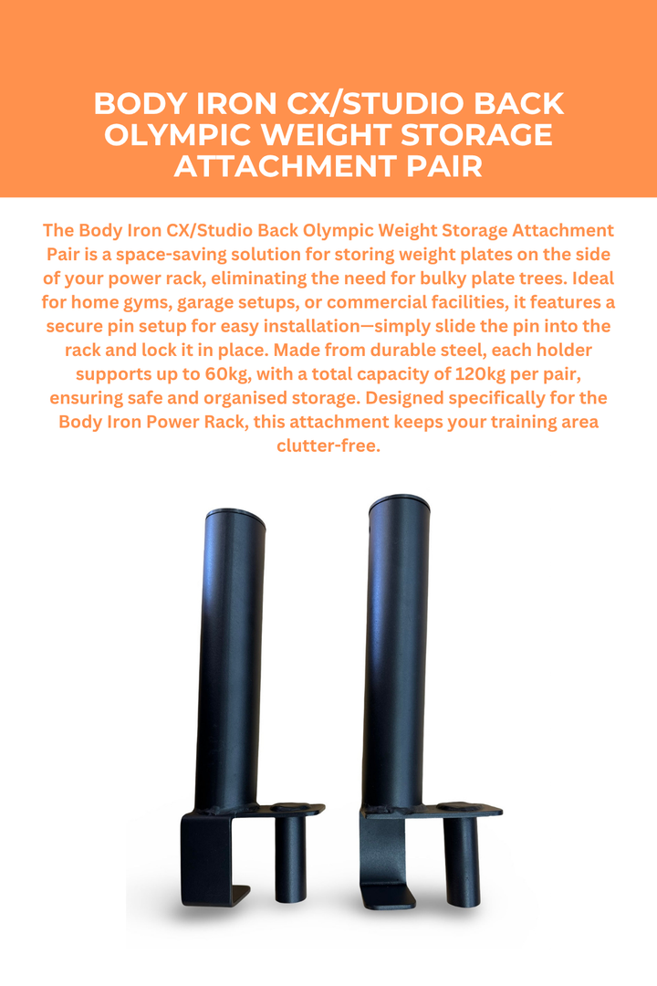 Body Iron CX/Studio Back Olympic Weight Storage Attachment Pair