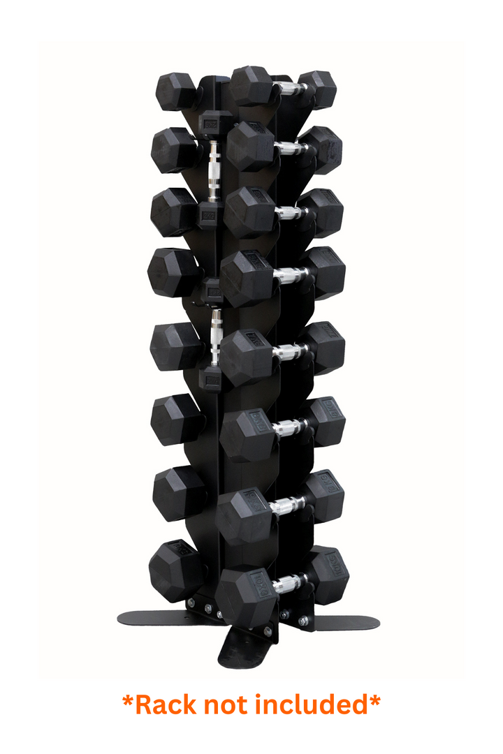 Body Iron Commercial Rubber Hex Dumbbell 110kg Set