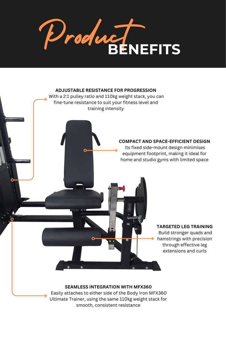Body Iron MFX360 Leg Extension Curl Attachment