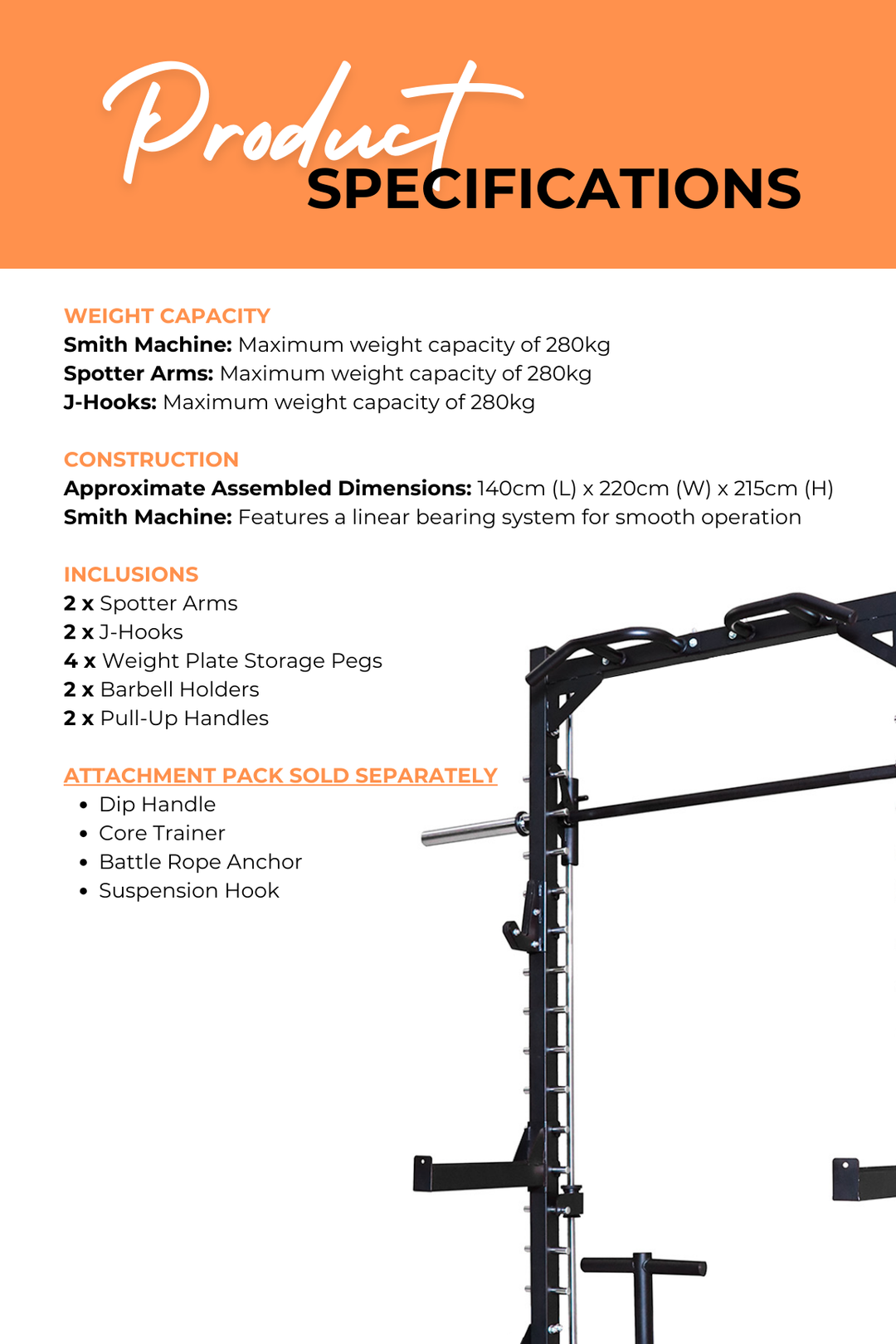 Body Iron Smith Machine Half Rack