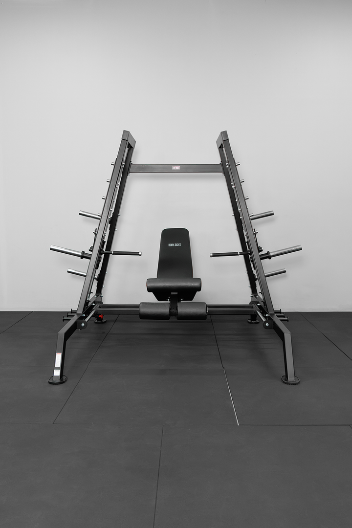 Bodyiron®  Commercial Power Smith Machine Dual System Bench Press