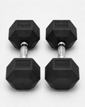 York 22.5kg Commercial Rubber Hex Dumbbell Pair
