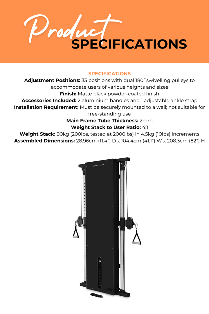 Bodycraft Double Cable Pull Station Mirror