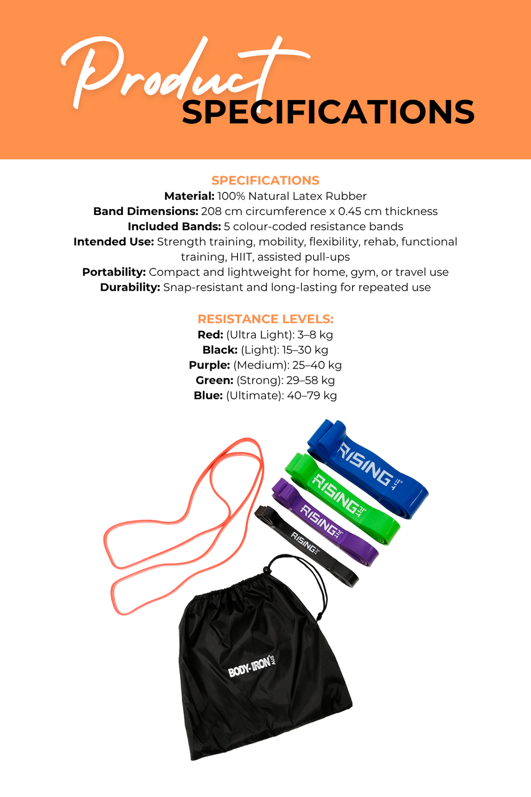 Body Iron Rising Pro Power Band Set