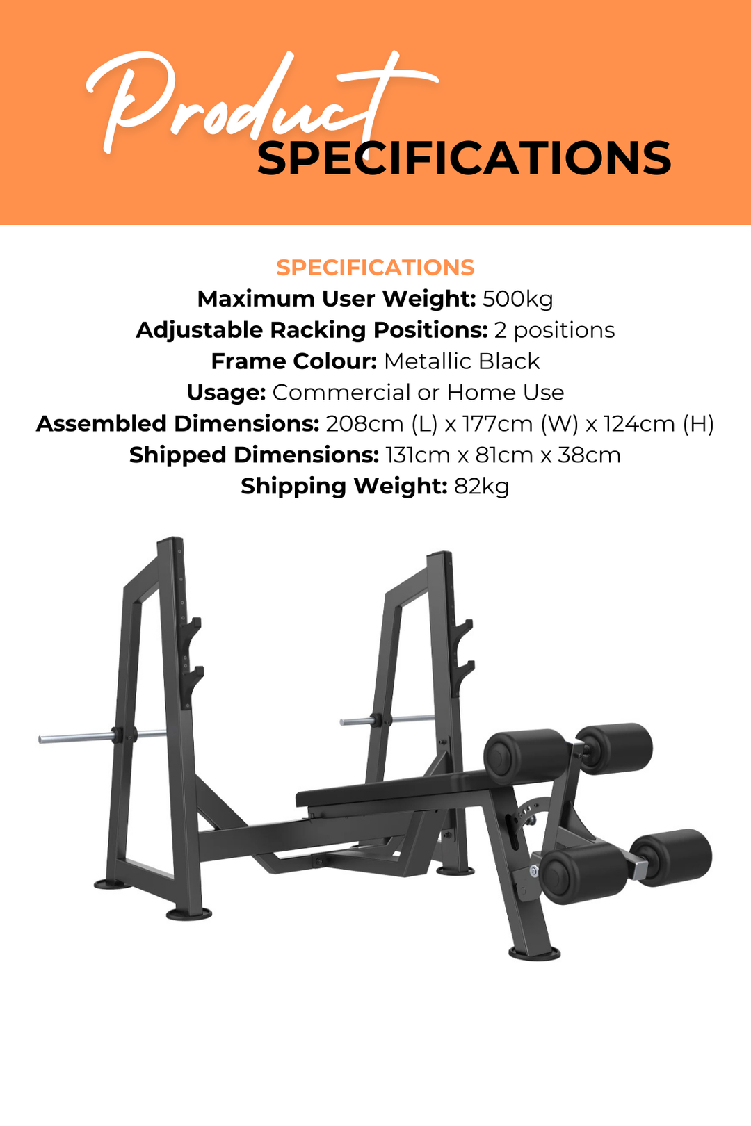 Body Iron Commercial Pro Olympic Decline Bench Press