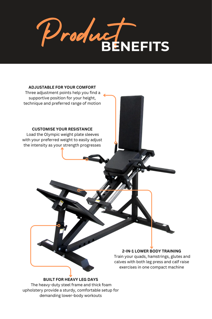 BodyIron® Compact Leg Press & Calf Raise Machine