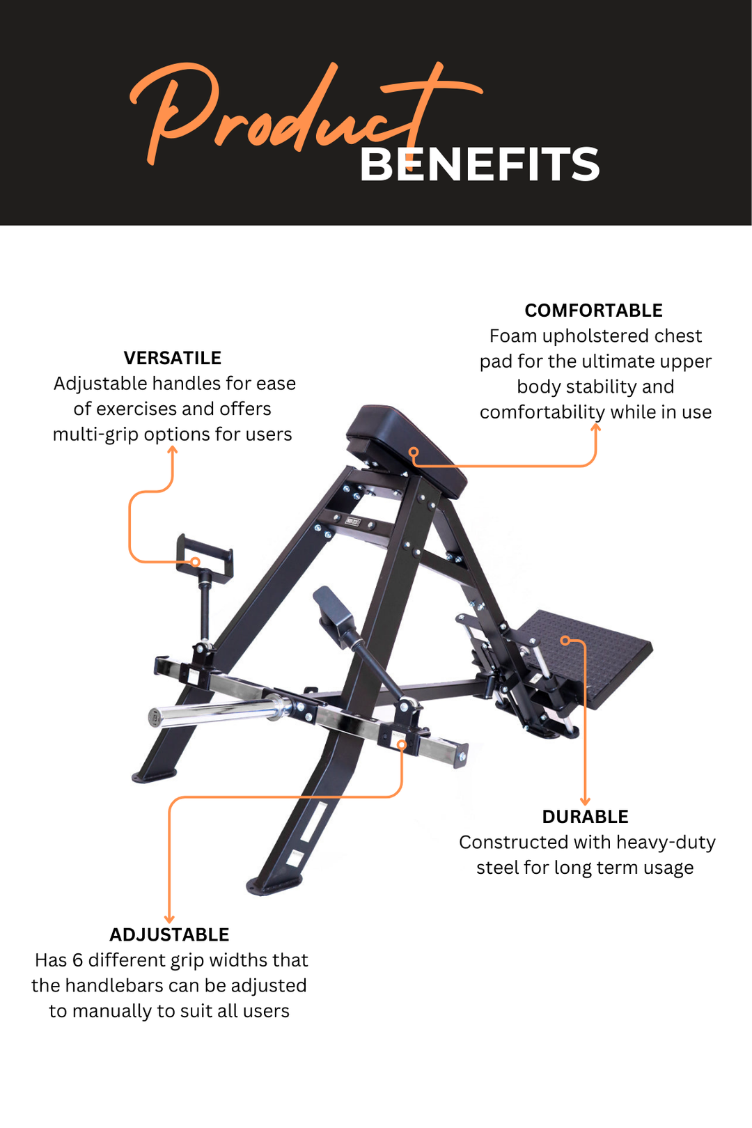 Body Iron Platinum Incline Bent Over Row Commercial