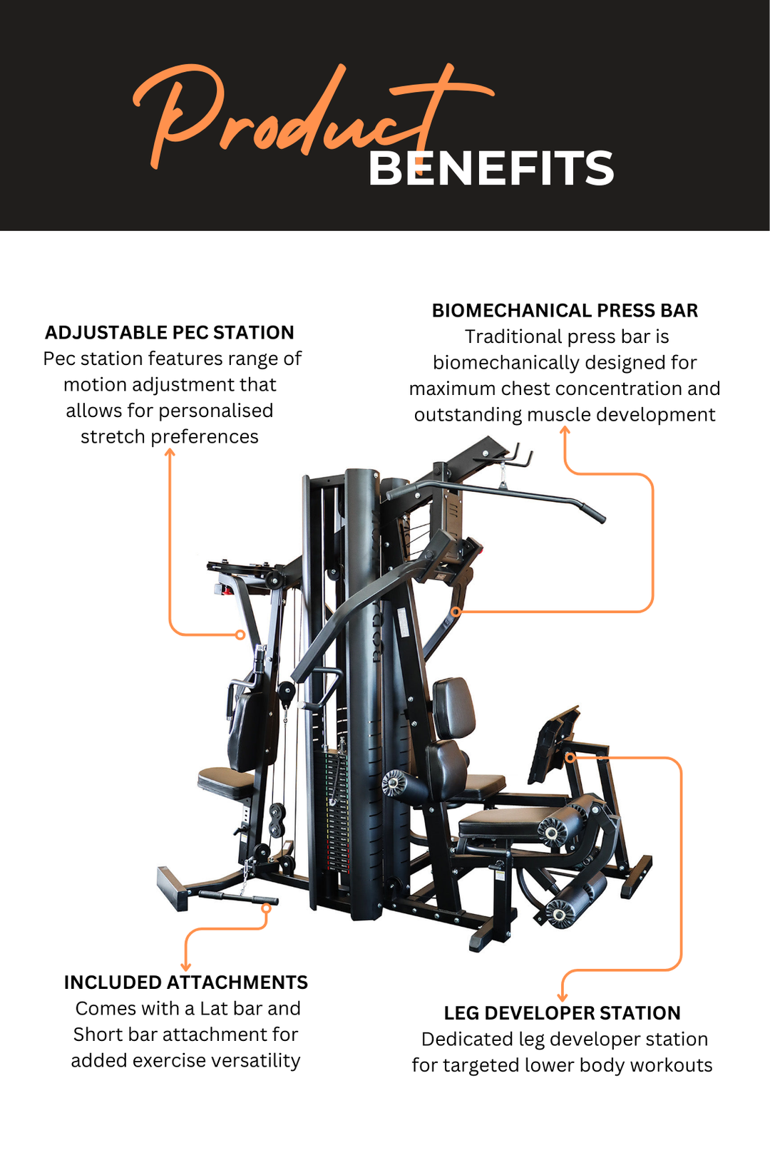 Body Iron Commercial Multi Station Home Gym XP1