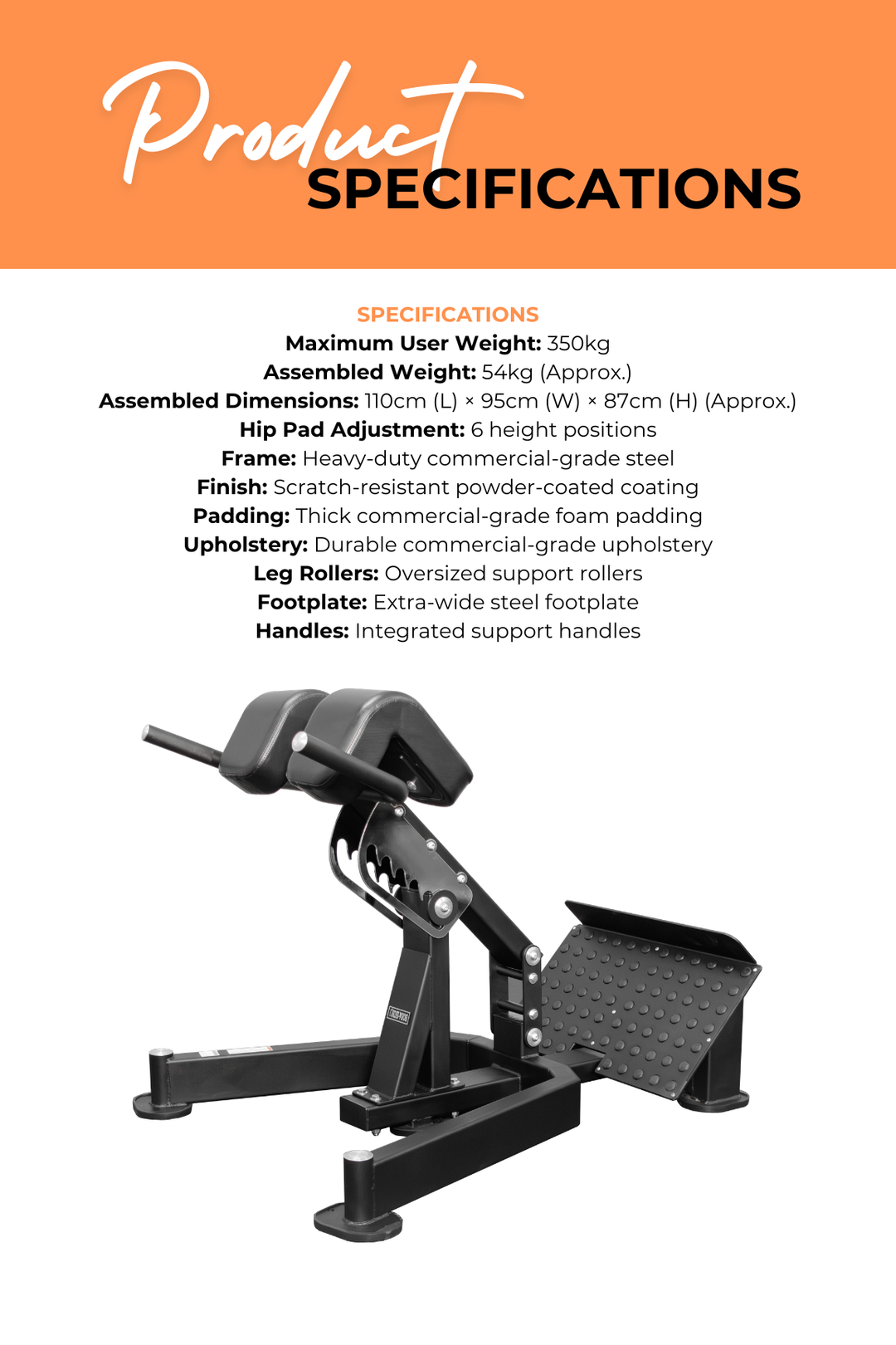 BodyIron® Commercial Roman Chair & Hyperextension Bench