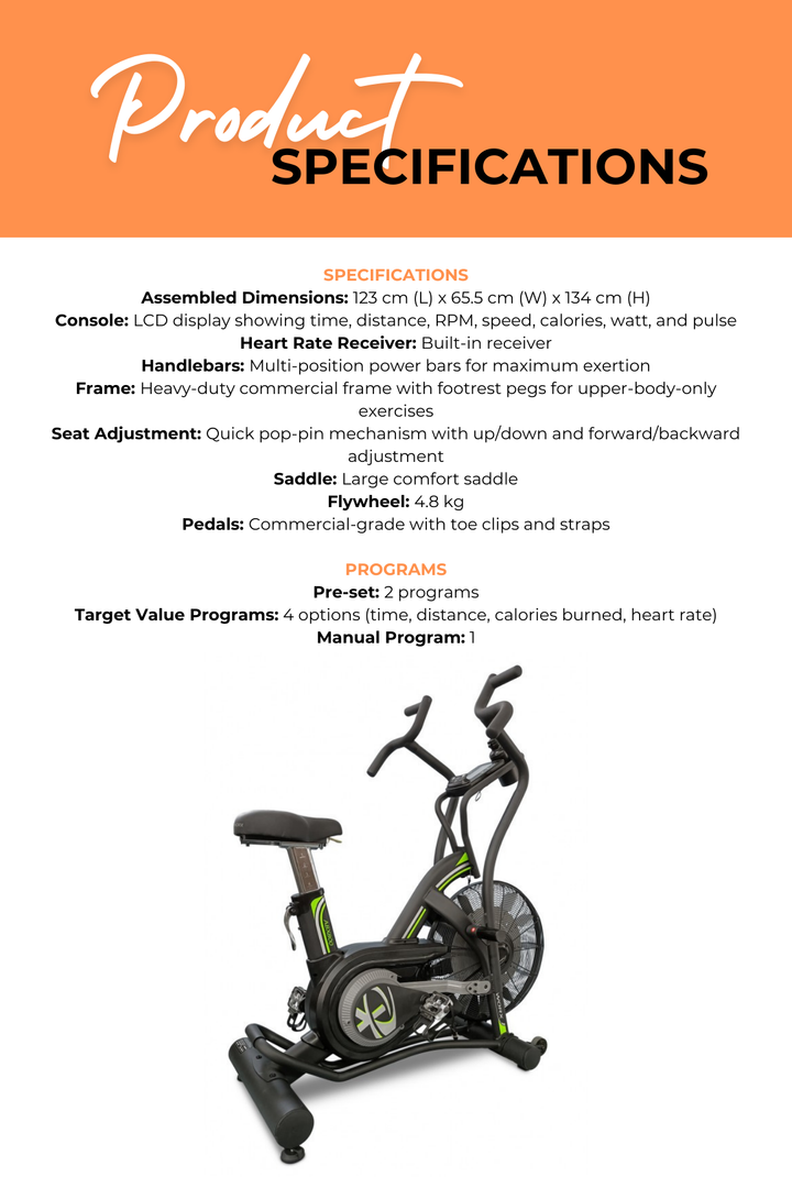 BODYWORX ABX800 - DUAL ACTION AIR BIKE