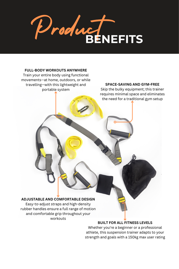 Body Iron Rising Pro Commercial Suspension Trainer Home Gym Kit