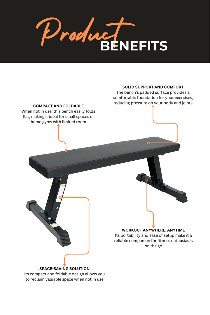 Body Iron Foldable Flat Bench