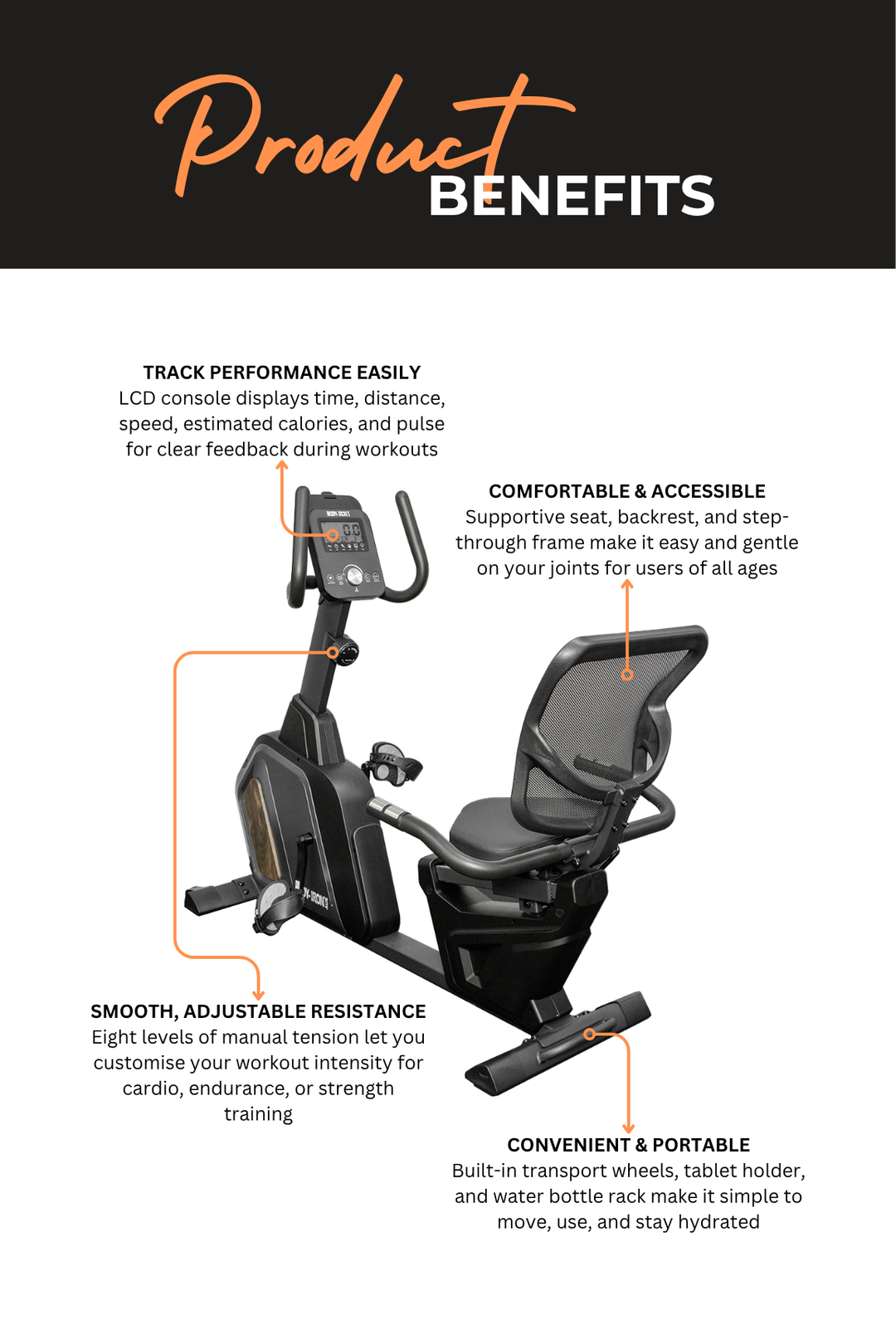Body Iron Recumbent Bike TXM450