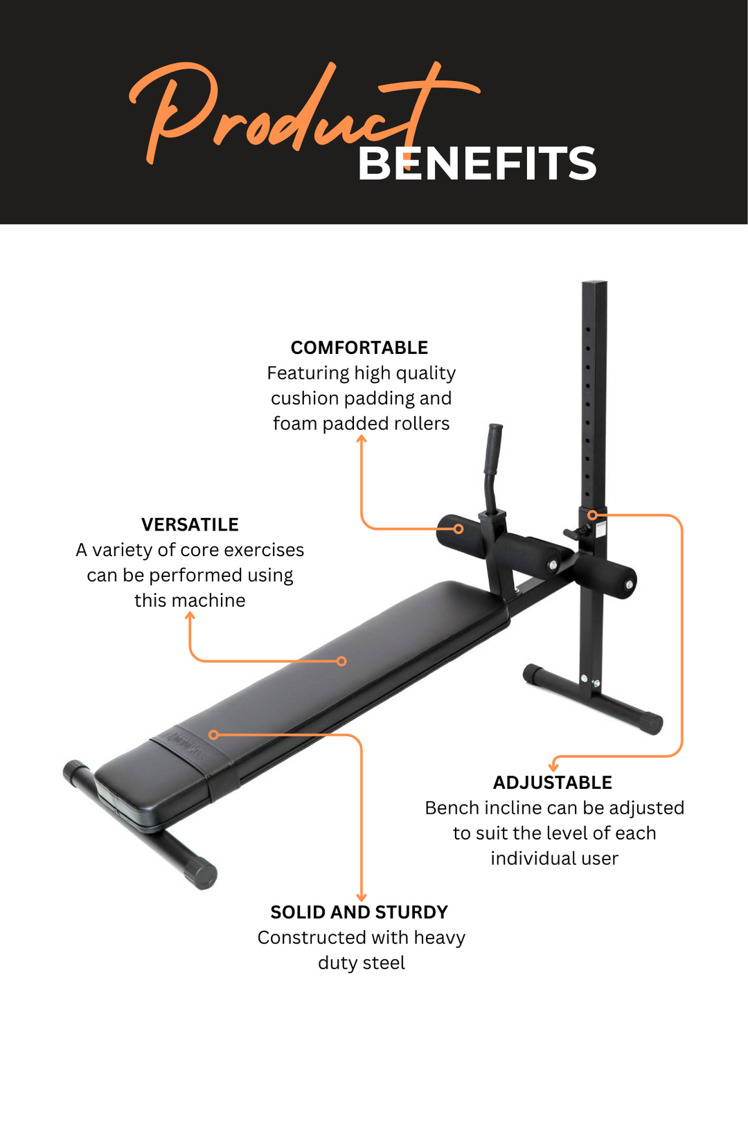 Body Iron Semi Commercial Adjustable Ab Bench AB850