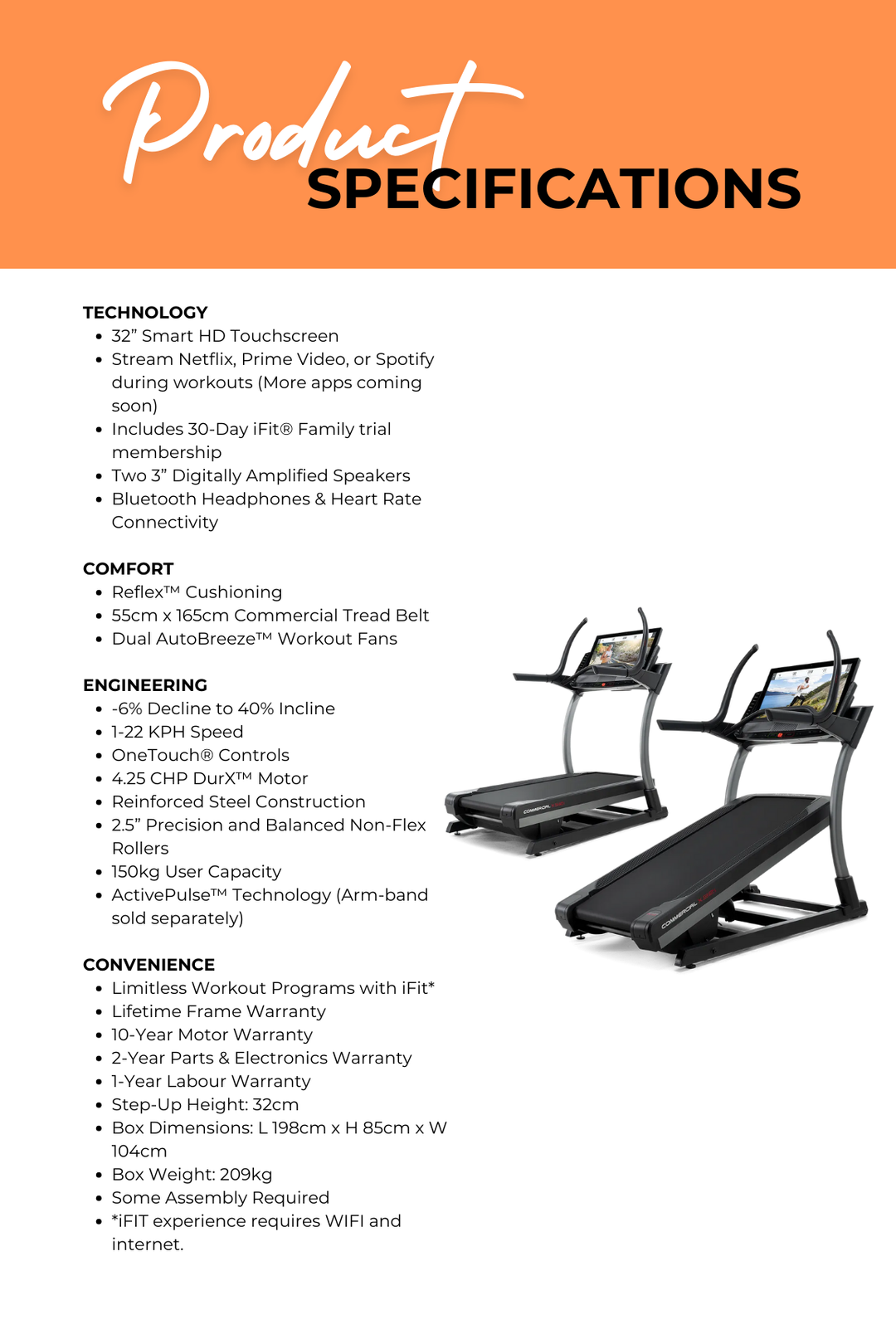 NordicTrack X32i Incline Trainer Treadmill Commercial