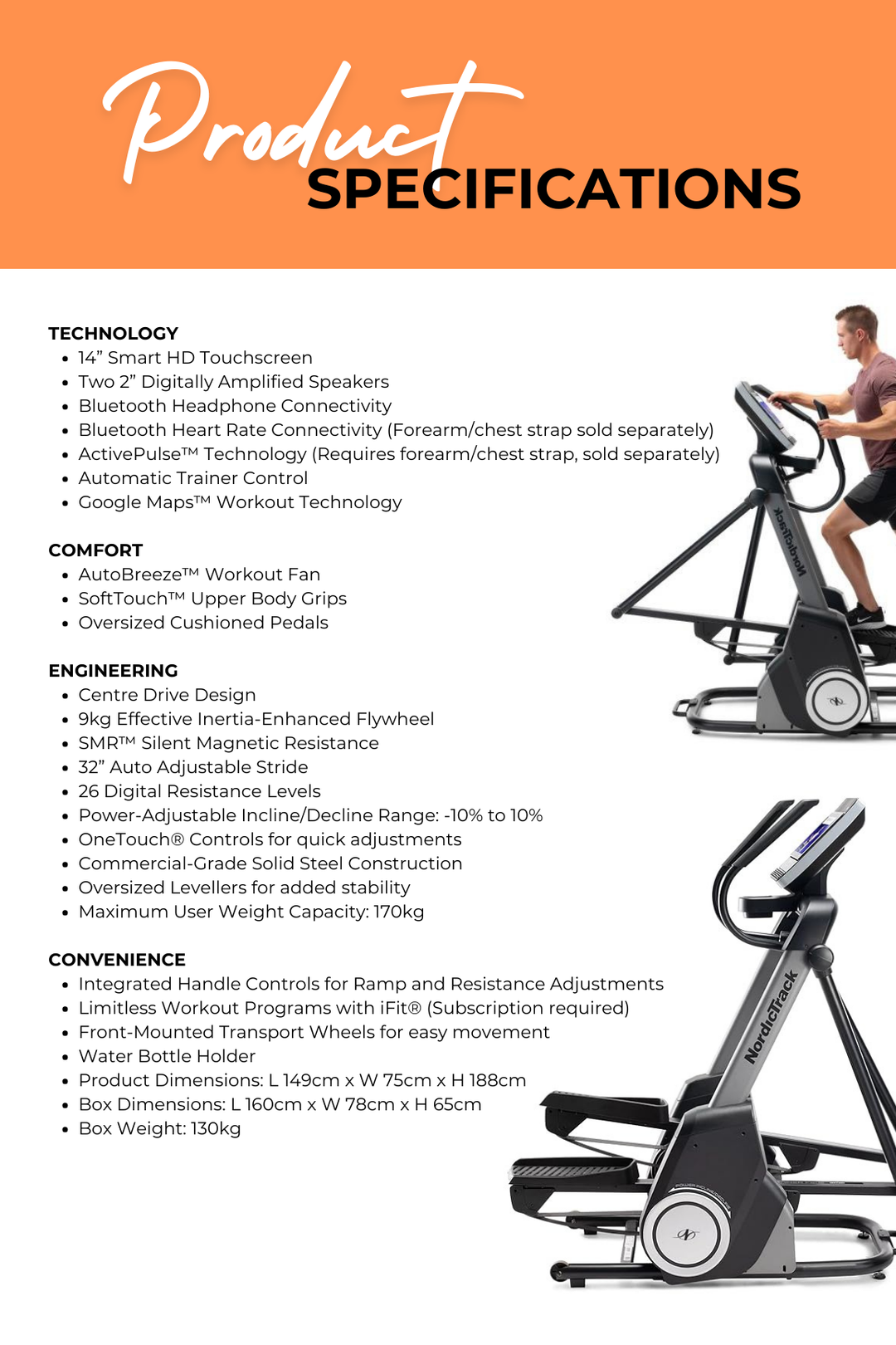 Nordictrack Freestrider FS14i Elliptical Trainer