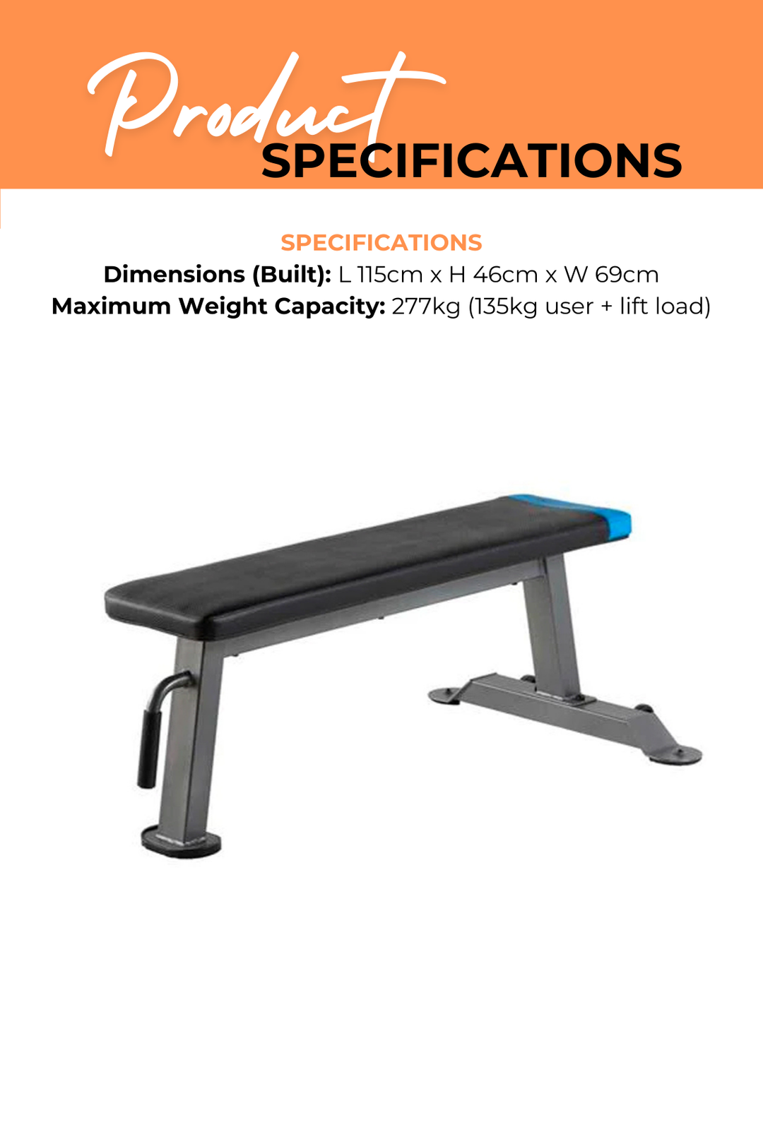 Buy ProForm Carbon Strength Flat Bench Online World Fitness Australia
