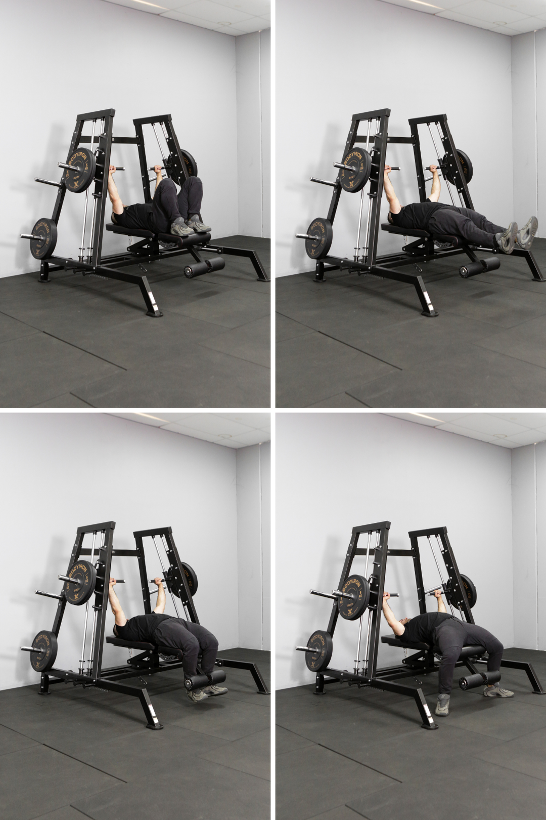 Bodyiron®  Commercial Power Smith Machine Dual System Bench Press