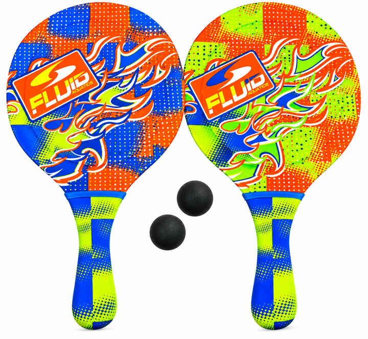 Fluid Beach Paddle Set 2 Paddles & 2 Balls – Outdoor Fun