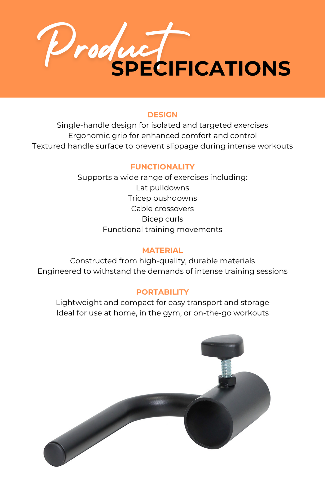 Body Iron Single Grappler Handle