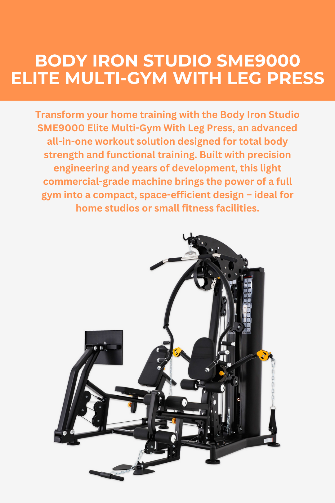 Body Iron Studio SME9000 Elite Multi-Gym With Leg Press