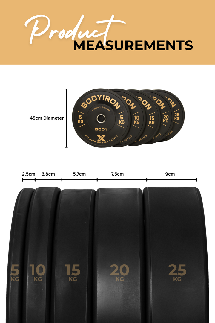 BodyIron® X 10kg Premium Bumper Plate Pair