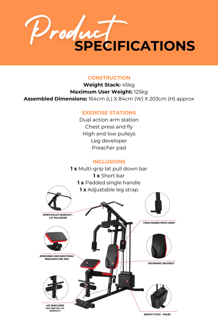 Body Iron Multi Station Home Gym BHG1000