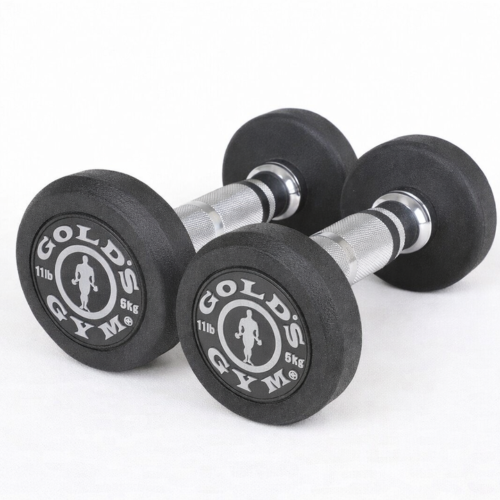 Gold's Gym 5kg Rubber Dumbbell Pair