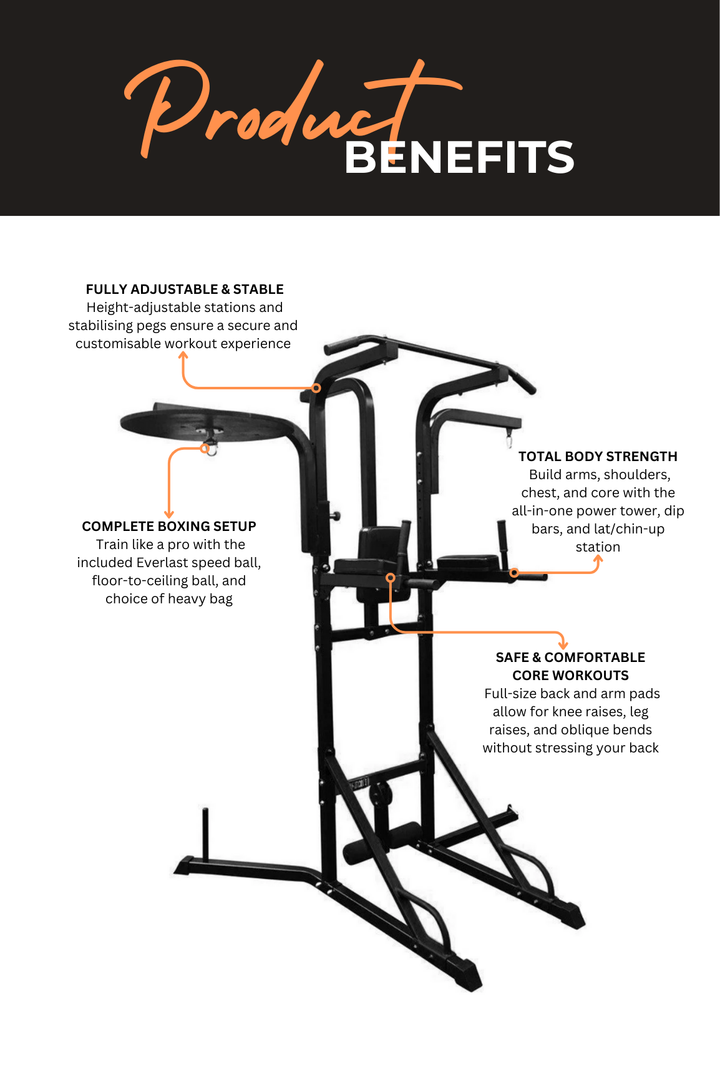 All-in-One Power Tower & Boxing Set