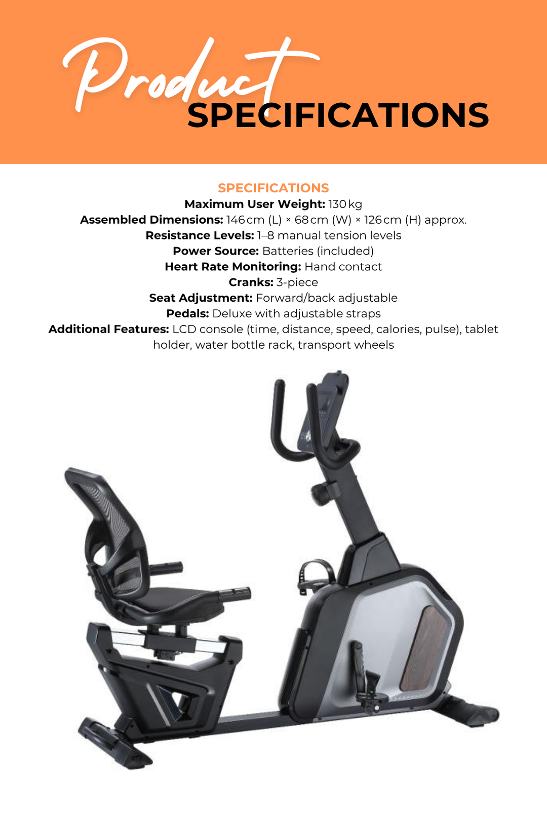 Body Iron Recumbent Bike TXM450