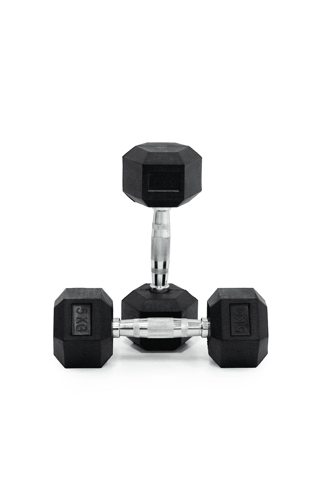 5kg Body Iron Commercial Rubber Hex Dumbbell Pair