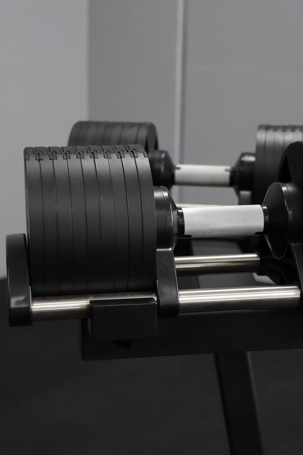Body Iron Adjustable Dumbbell Set 2 X 20KG with Rack