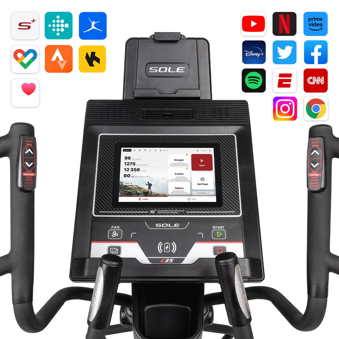Sole E35 Elliptical Cross Trainer Entertainment