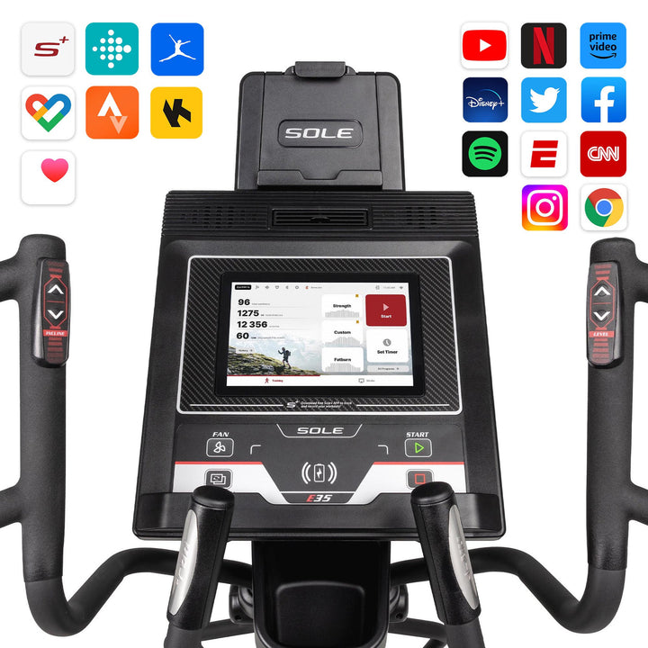 Sole E35 Elliptical Cross Trainer Entertainment