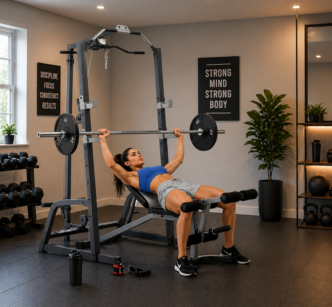 Marcy MPM5108 Deluxe Bench & Rack Combo
