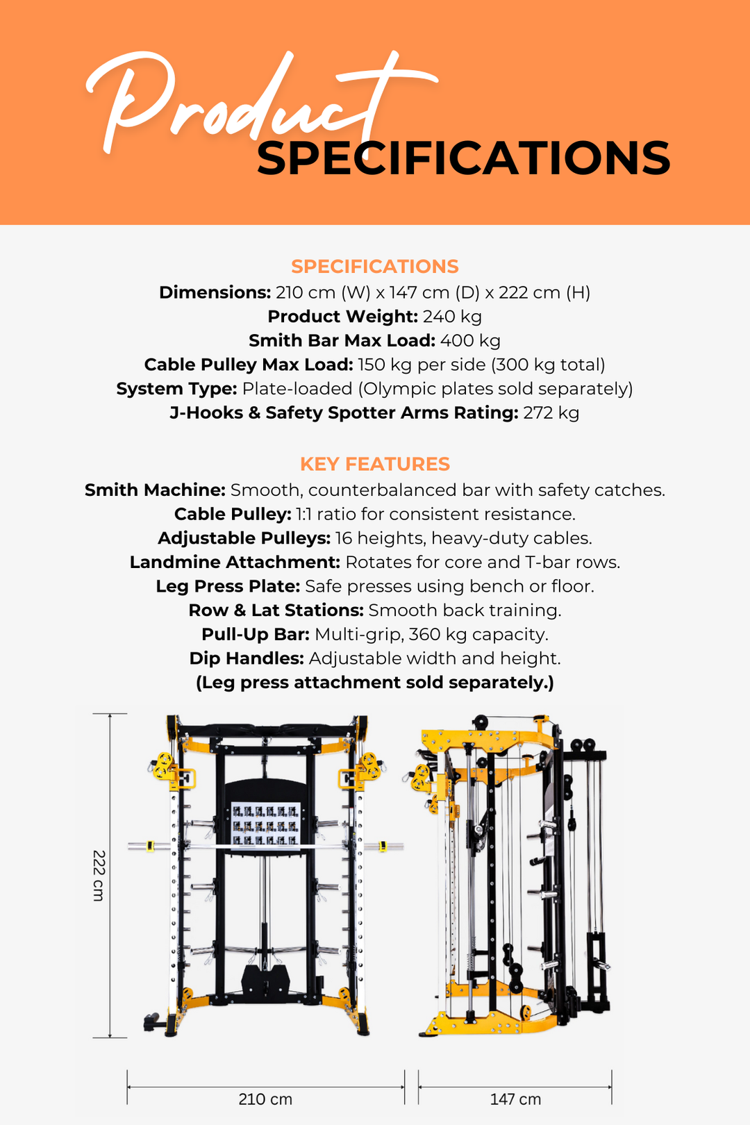 Body Iron Studio FTS150 All In One Trainer