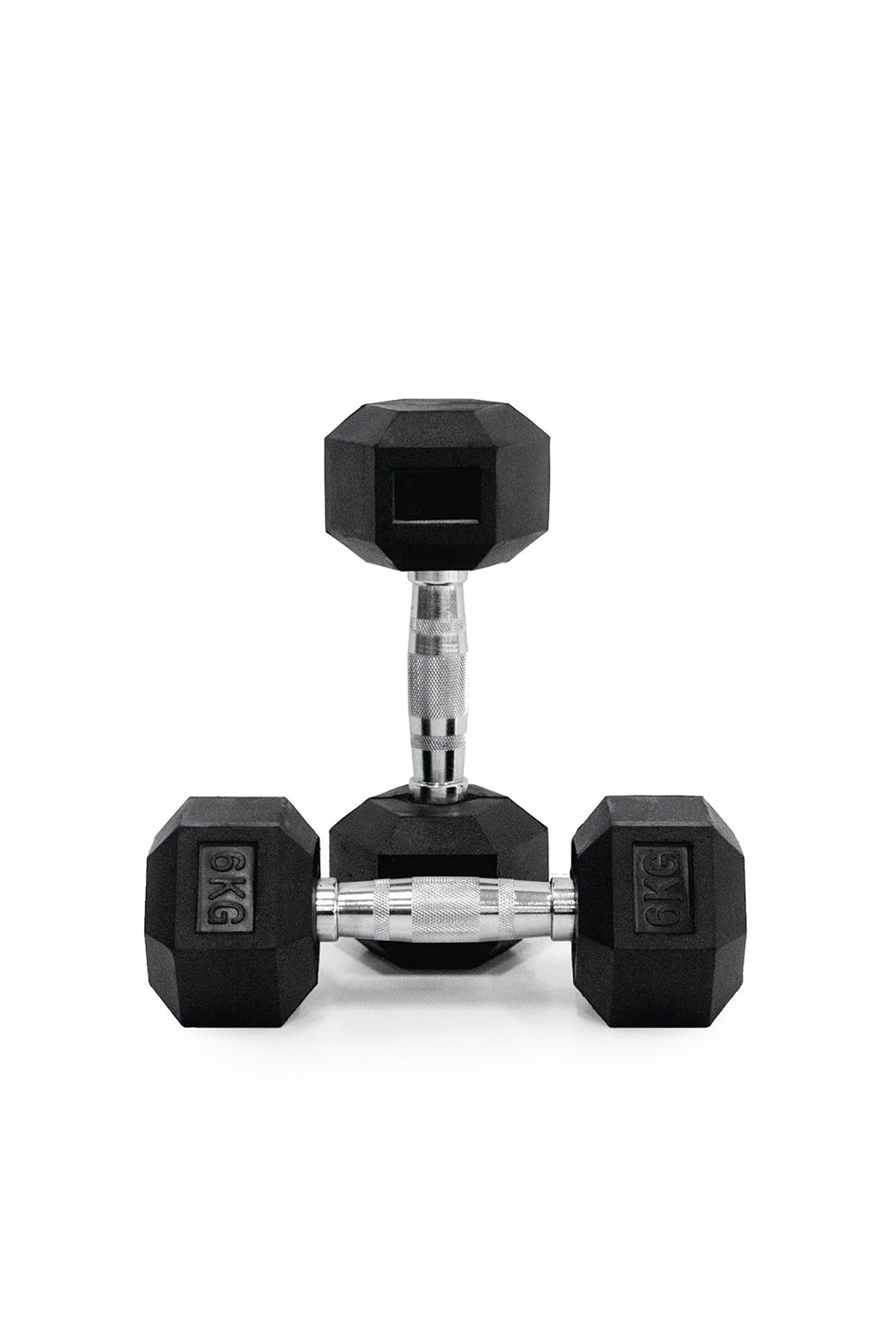 6kg Body Iron Commercial Rubber Hex Dumbbell Pair