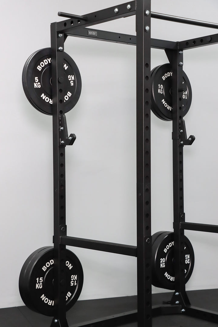 Body Iron CX88 Power Rack Elite Set + 120kg Olympic Barbell & Bumper Plate Set