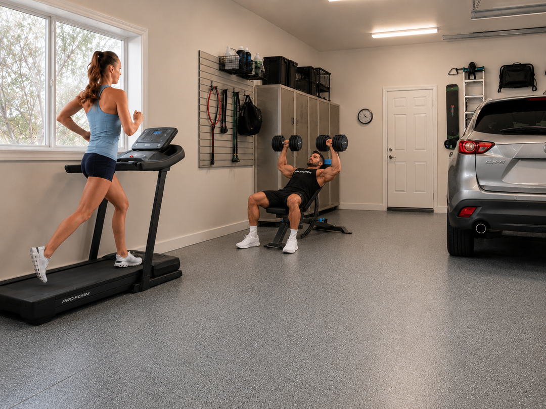 ProForm Complete Home Gym Package – Sport TL Treadmill + Carbon Bench + 40kg Adjustable Dumbbells