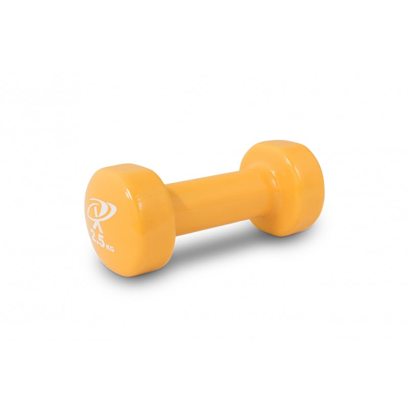 2.5kg yellow vinyl dumbbell