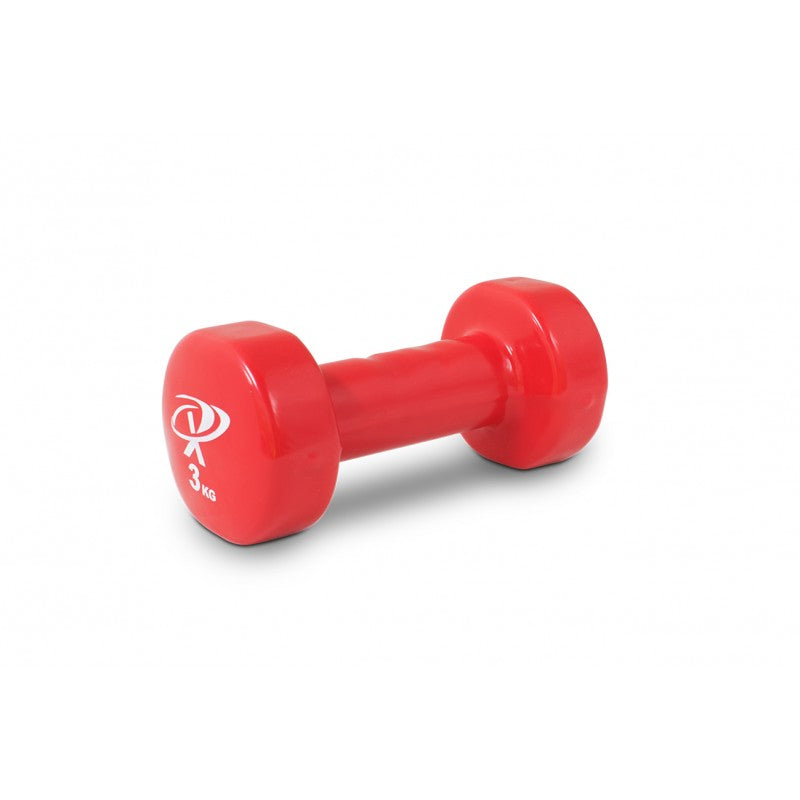 3kg red vinyl dumbbell