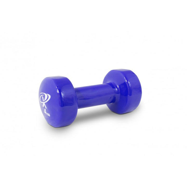 4kg dark blue vinyl dumbbell