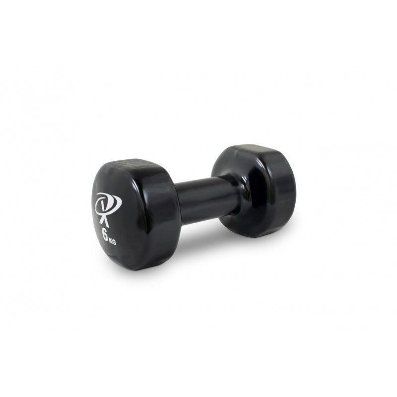 6kg black vinyl dumbbell