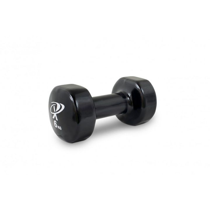 6kg black vinyl dumbbell