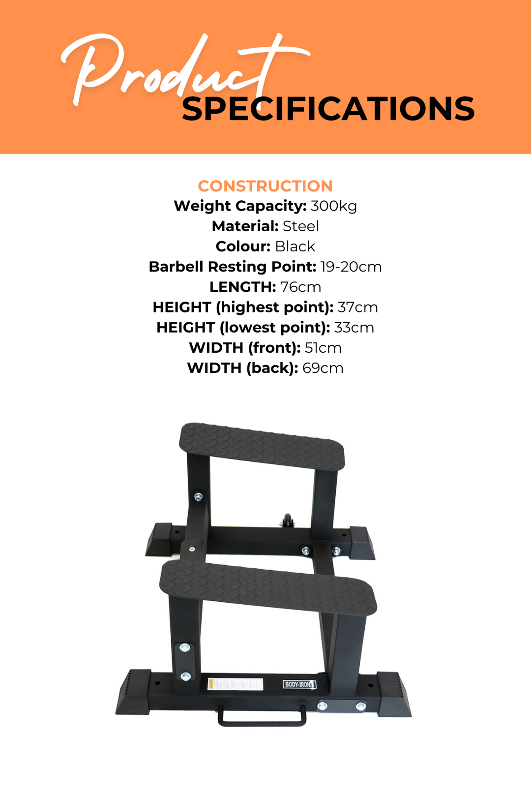 Body Iron Elevated Core Row Stand