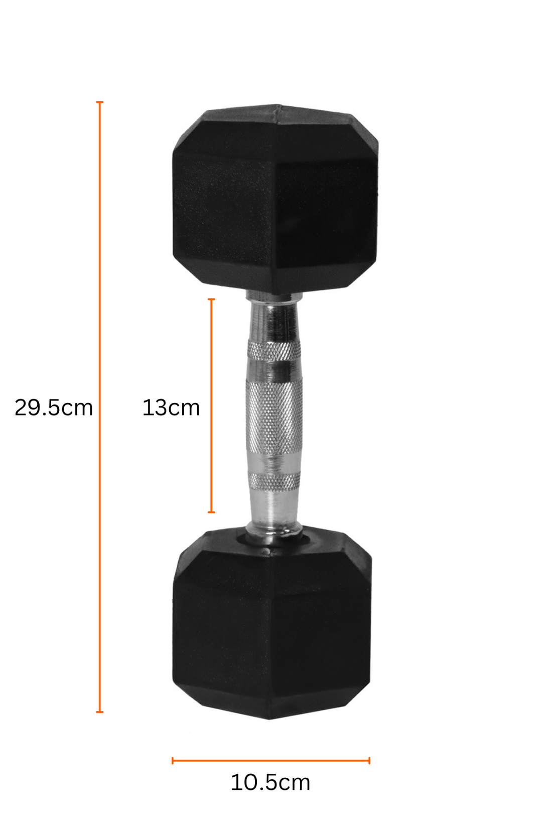 7kg Body Iron Commercial Rubber Hex Dumbbell Pair